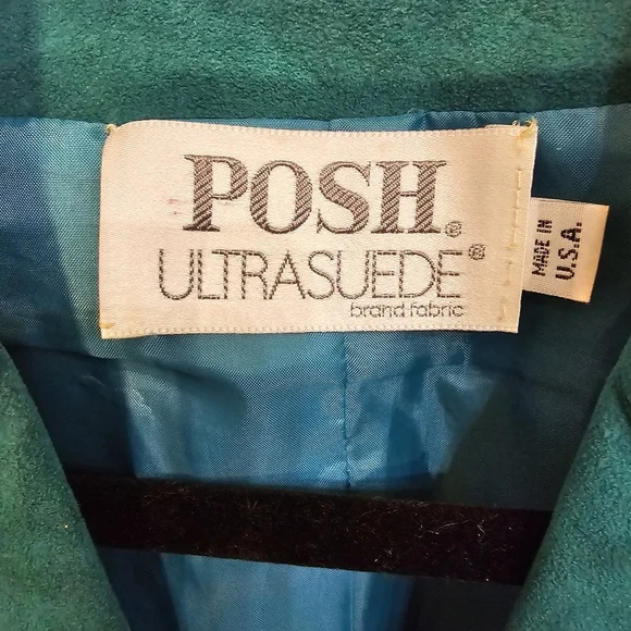 Posh by Teal Ultra Suede Jacket Women’s Button Down - Picture 3 of 8